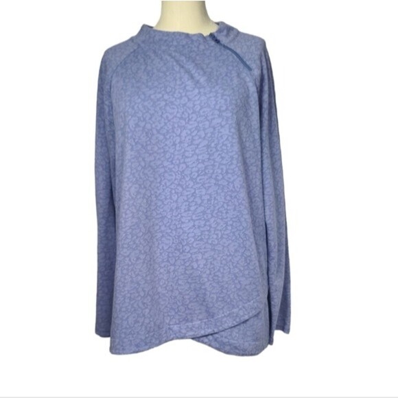 T By Talbots Asymmetrical Zip Pullover Sweatshirt XL - Picture 1 of 8